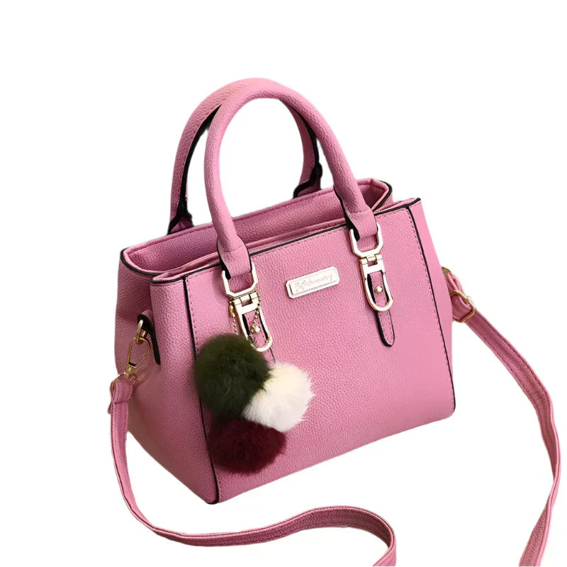 Structured Vegan PU Leather Shoulder Bag