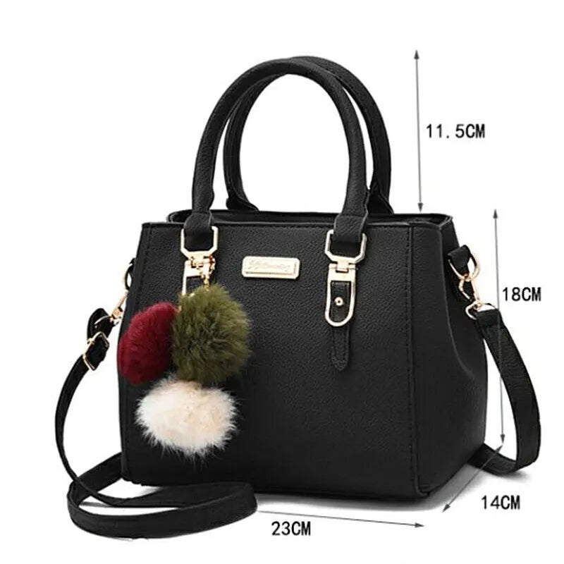 Structured Vegan PU Leather Shoulder Bag
