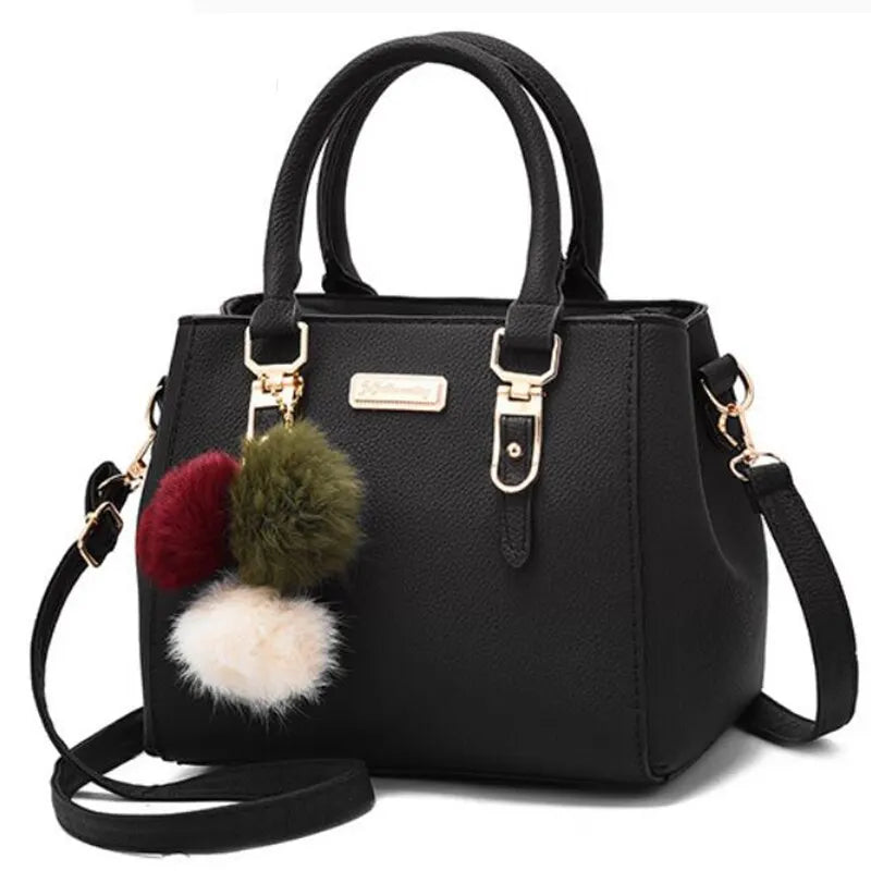 Structured Vegan PU Leather Shoulder Bag